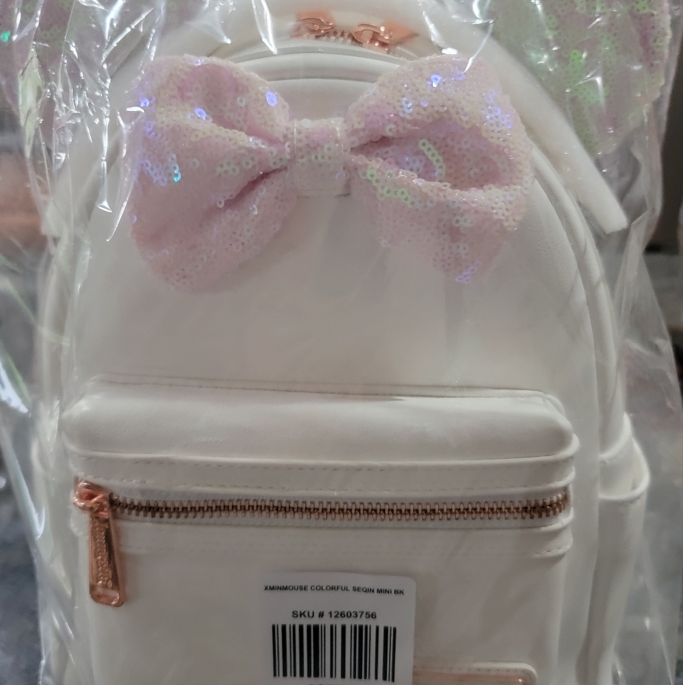 NWT Loungefly Disney Minnie Mouse Iridescent Mini Backpack